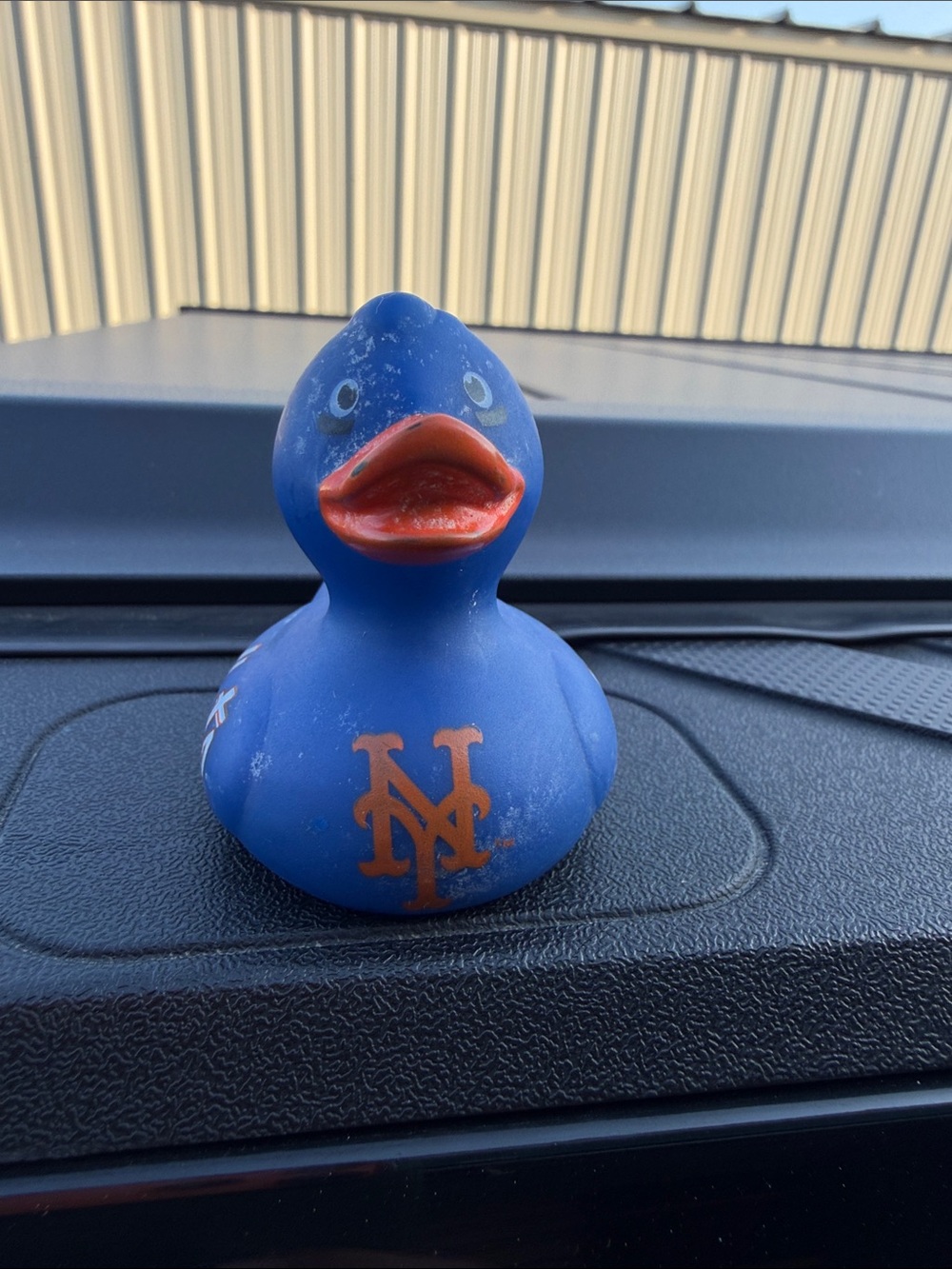 MLB New York Mets Blue Rubber Duck with Orange Beak and Logo
